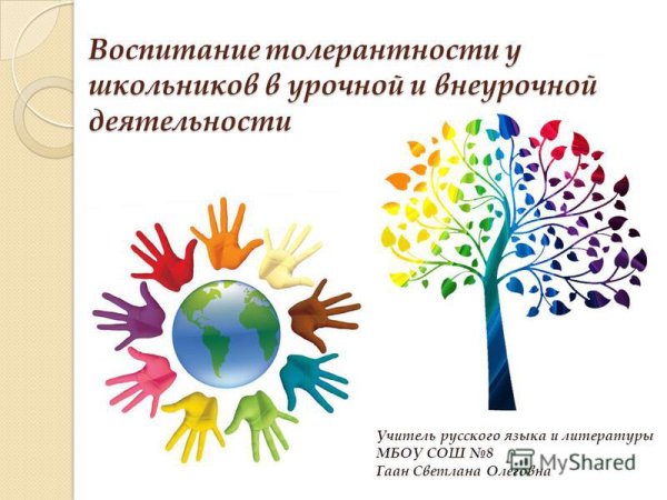 Толерантность для школьников