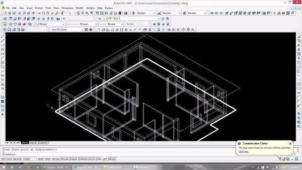 2d модель отвертки в AUTOCAD