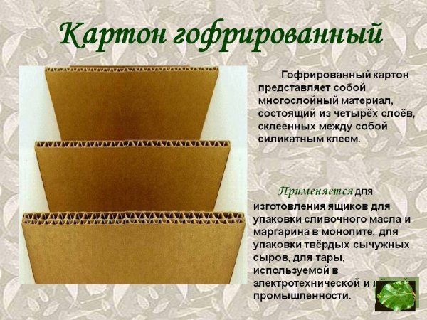 Гофрокартон применяется