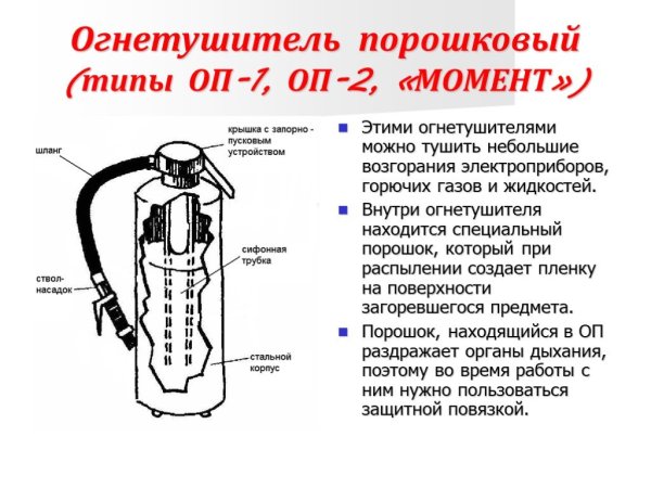 Огнетушитель оп1 схема в разрезе