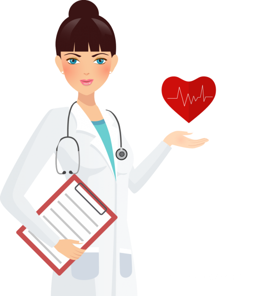 Врач на прозрачном фоне