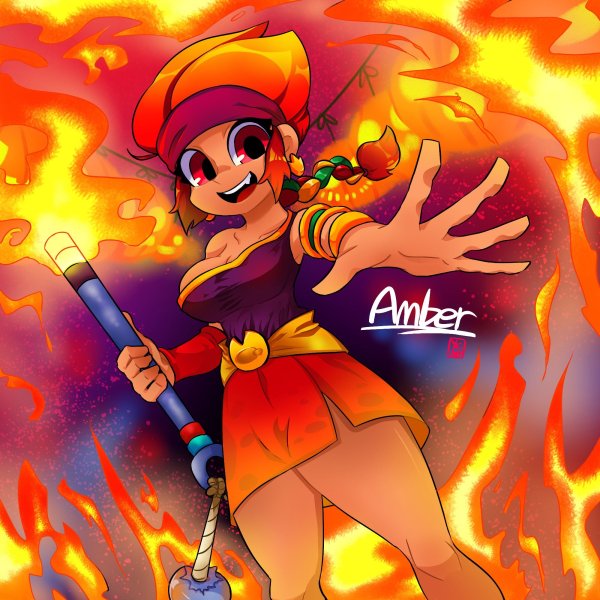 Brawl Stars Амбер арт