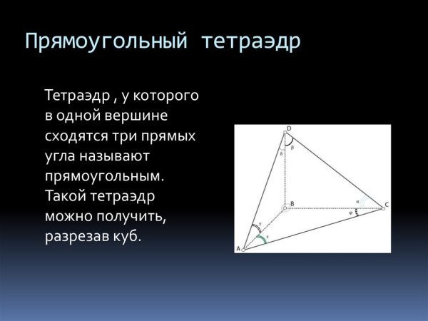 Прямоугольный тетраэдр