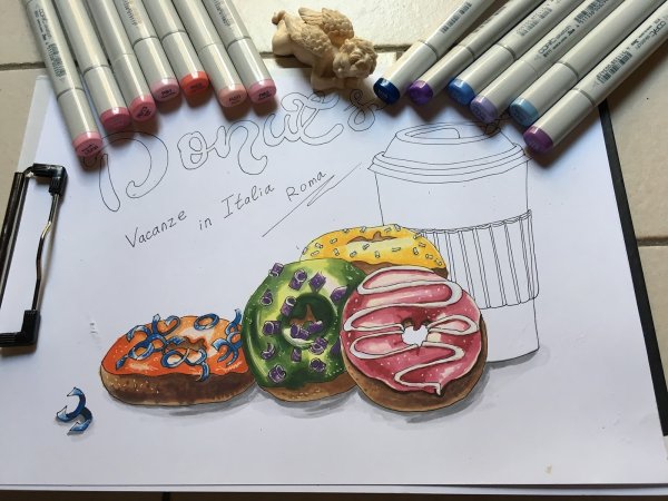 Рисование маркерами для скетчинга
