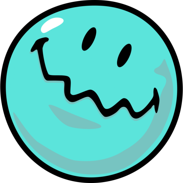 Наклейки с растекшимся смайликом