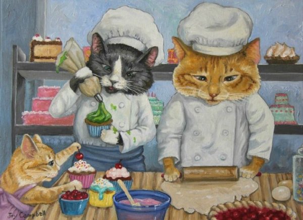 Постер на кухню с котом