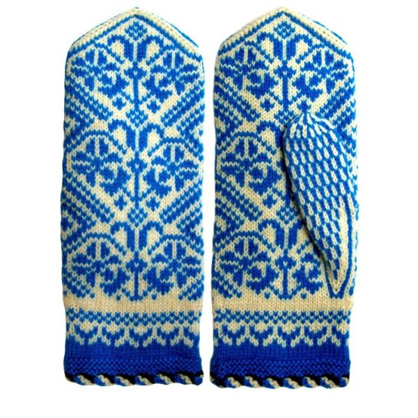Зимняя Радуга варежки жаккард