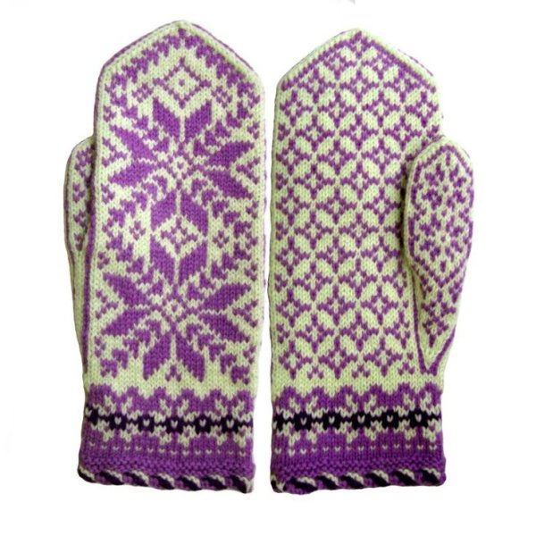 Жаккардовые варежки