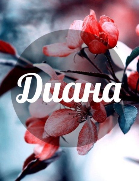Диана надпись