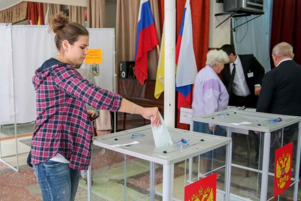 Избиратель голосует