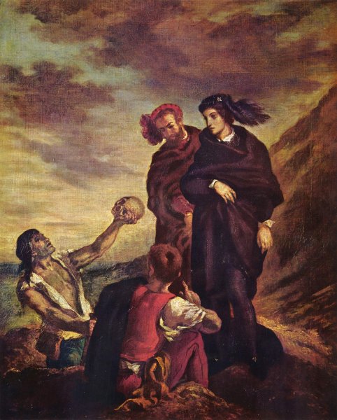 Делакруа Гамлет на кладбище 1839