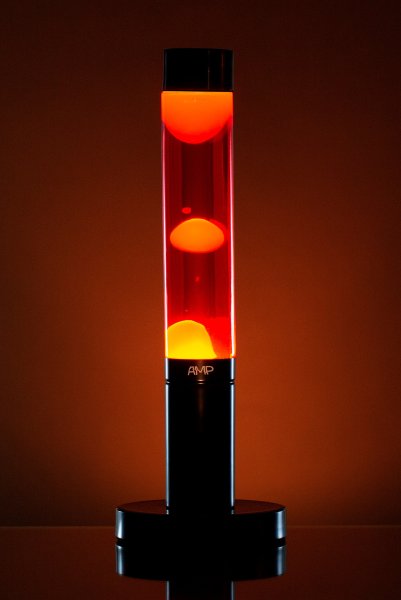 Лава лампа amperia Rocket оранжевая/фиолетовая (35 см)