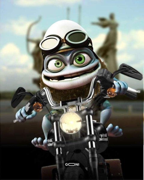 Crazy Frog на мотоцикле
