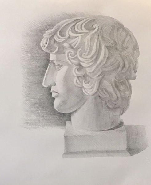 Гипсовая голова Антиноя