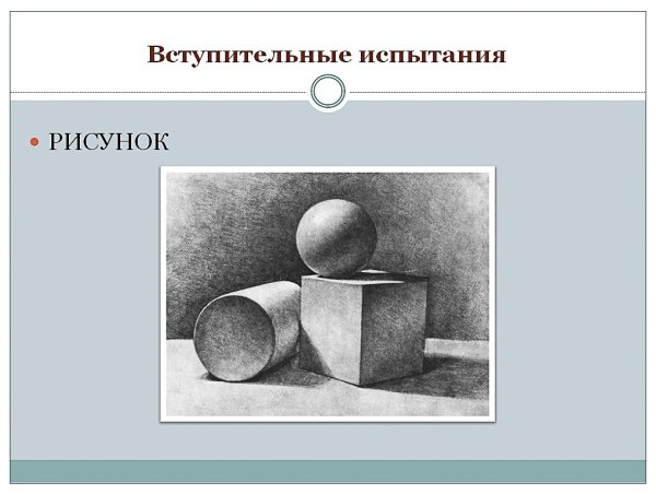 Вступительное испытание рисунок
