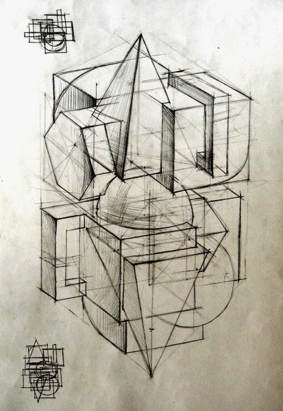 КГАСУ конструктивный рисунок