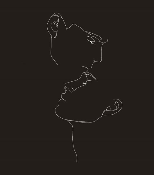 Силуэт лица одной линией