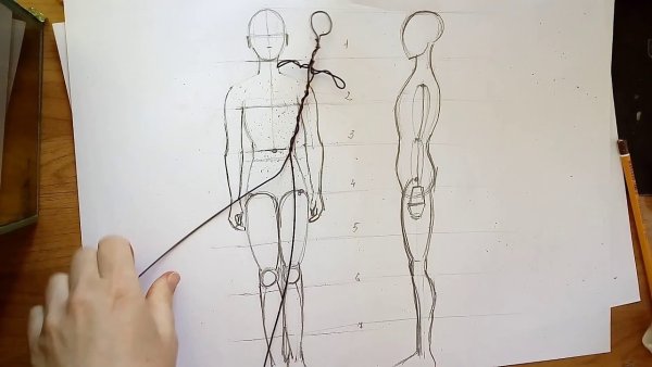 Каркасная фигура человека