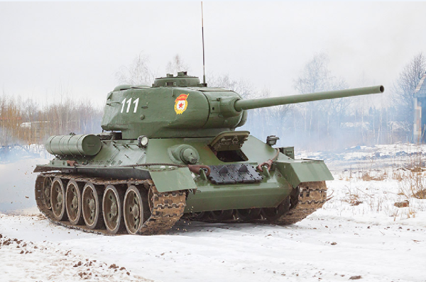 Танк т-34 зима