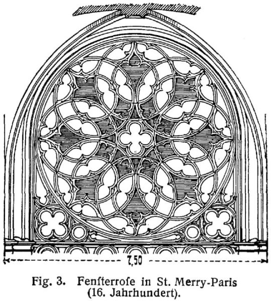 Готическое окно роза собор Парижской Богоматери