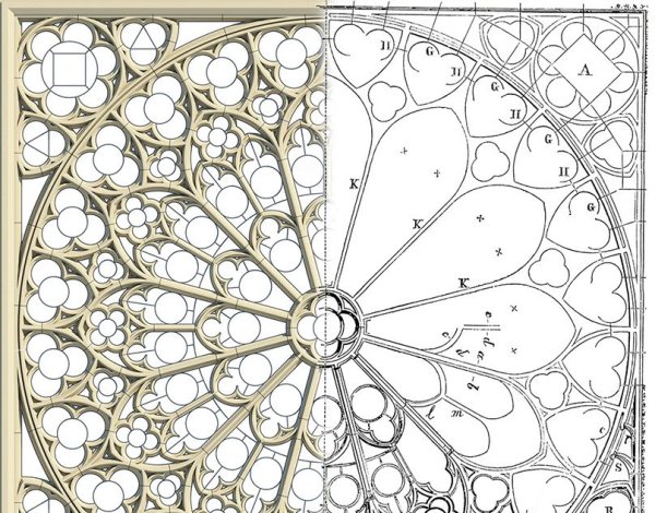 Готический витраж эскиз