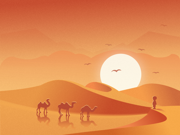 Рисование пустыня