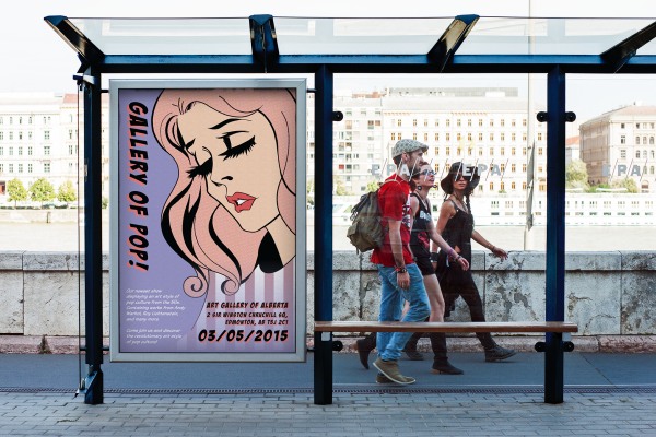 Рекламный плакат на улице