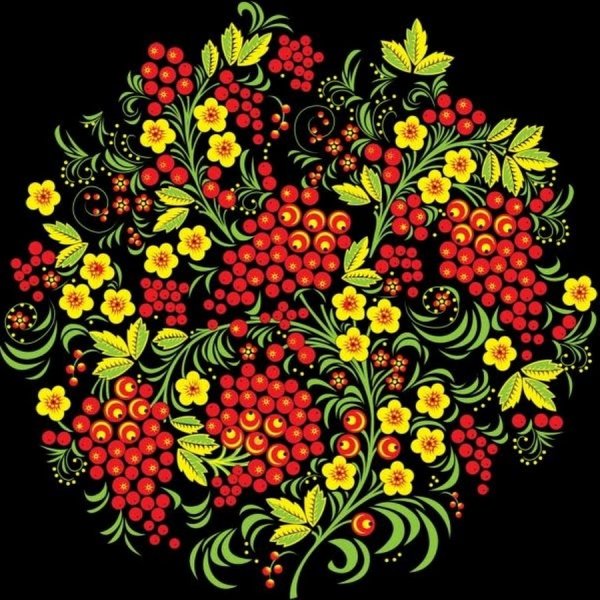 Хохломская роспись Рябинка