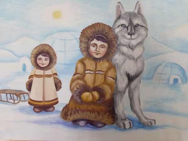 Человек на севере рисунок