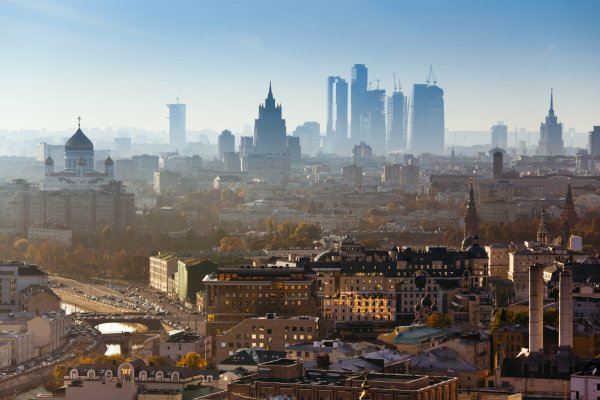 Москва Сити с высоты птичьего