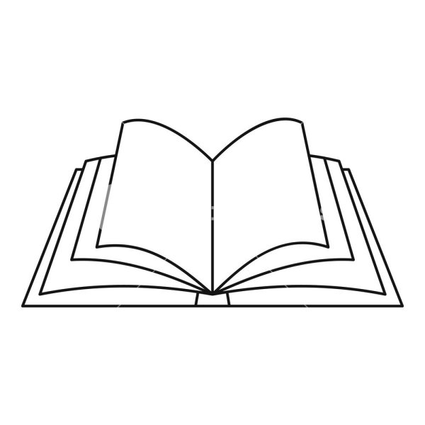 Раскраска книга раскрытая