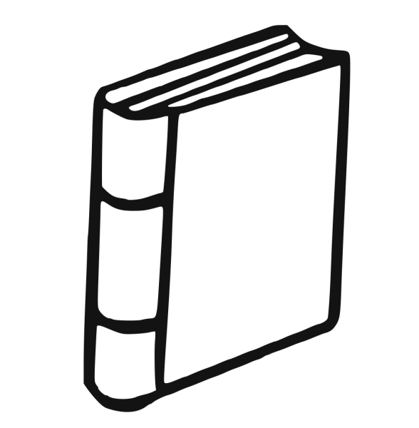 Книга контурный рисунок