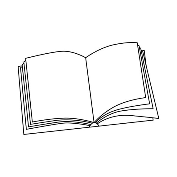 Белый контур книжки