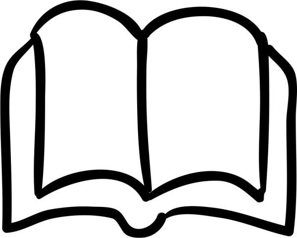 Контур книги раскрытой