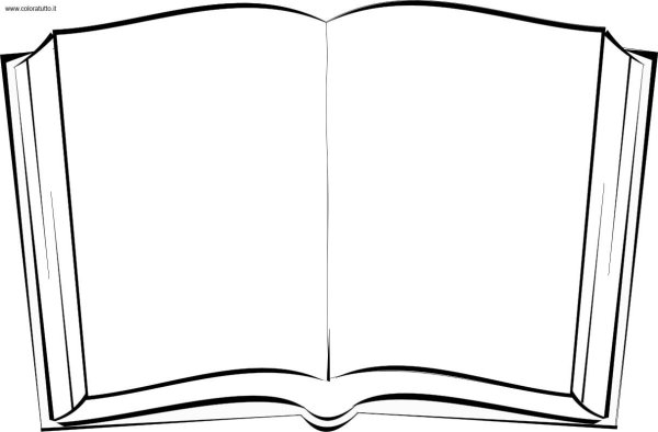 Открытая книга раскраска