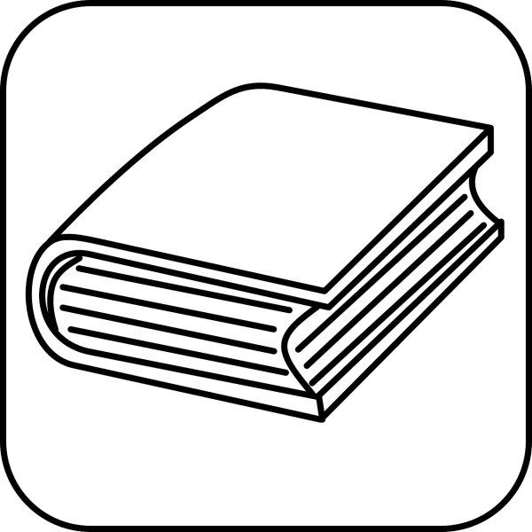 Контур книжки на прозрачном фоне