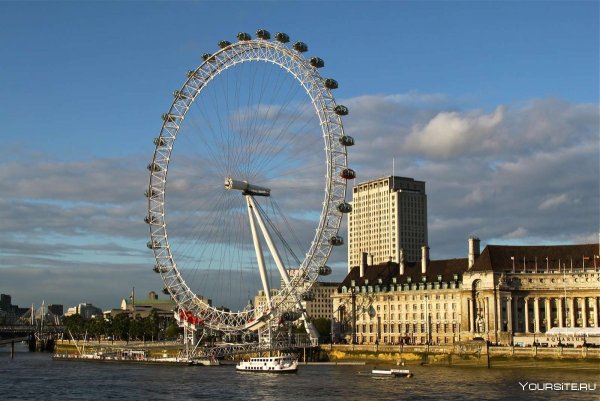 Биг Бен и колесо обозрения в Лондоне
