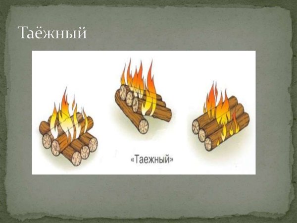 Тип костра Таежный