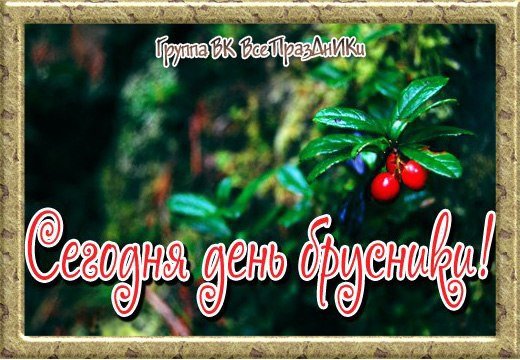 День брусники 3 октября