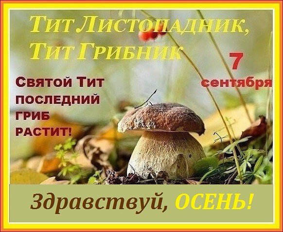 Тит Листопадник 7 сентября