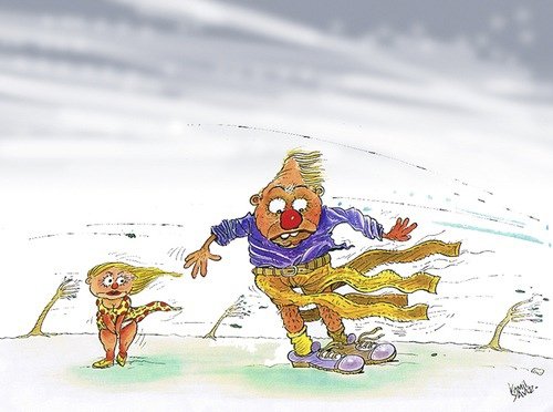 Ветер карикатура