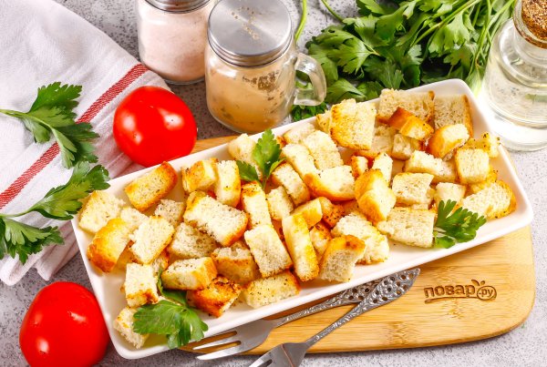 Гренки с сыром в саду