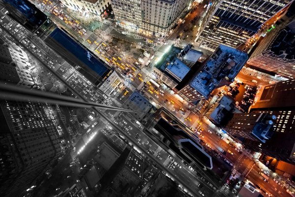 Небоскребы Нью-Йорка вид с крыши