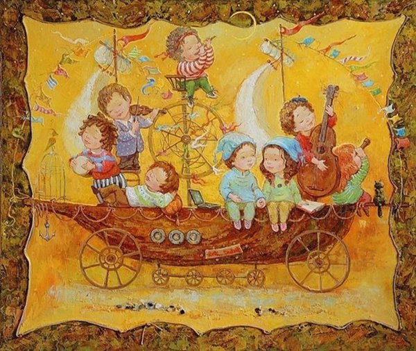 Разноцветный мир детства художница Катя д