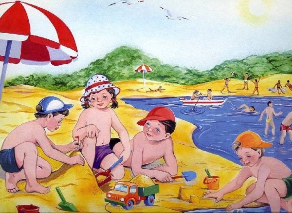 Лето иллюстрация для детей