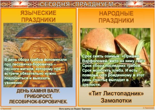 Тит Листопадник 7 сентября