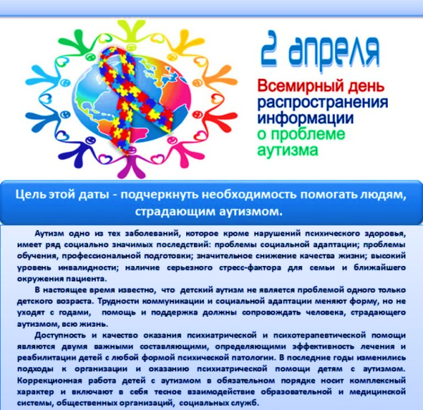 День информации об аутизме