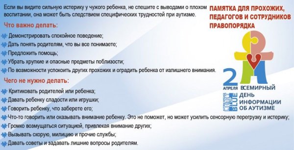 2 Апреля распространение информации об аутизме