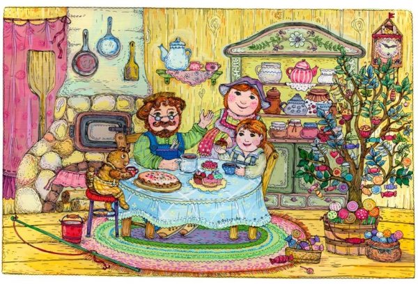 Семейное чаепитие с ребенком