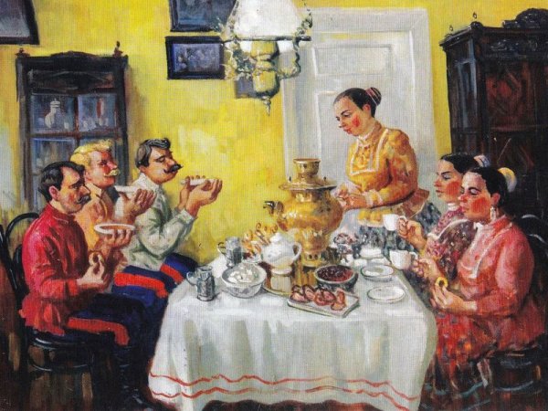 • Н.П. Богданов-Бельский «новые хозяева. Чаепитие»